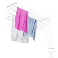 Suszarki na ubrania - Suszarka sufitowa na pranie, 5 prętów, 140 cm, biała - miniaturka - grafika 1