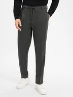 Spodnie męskie - Selected Męskie spodnie plisowane - Leroy Mężczyźni Sztuczne włókno szary marmurkowy, S - miniaturka - grafika 1