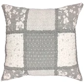 Pościel - Poszewka z kory 40x40 167 Paczłork falbanka szara biała - miniaturka - grafika 1