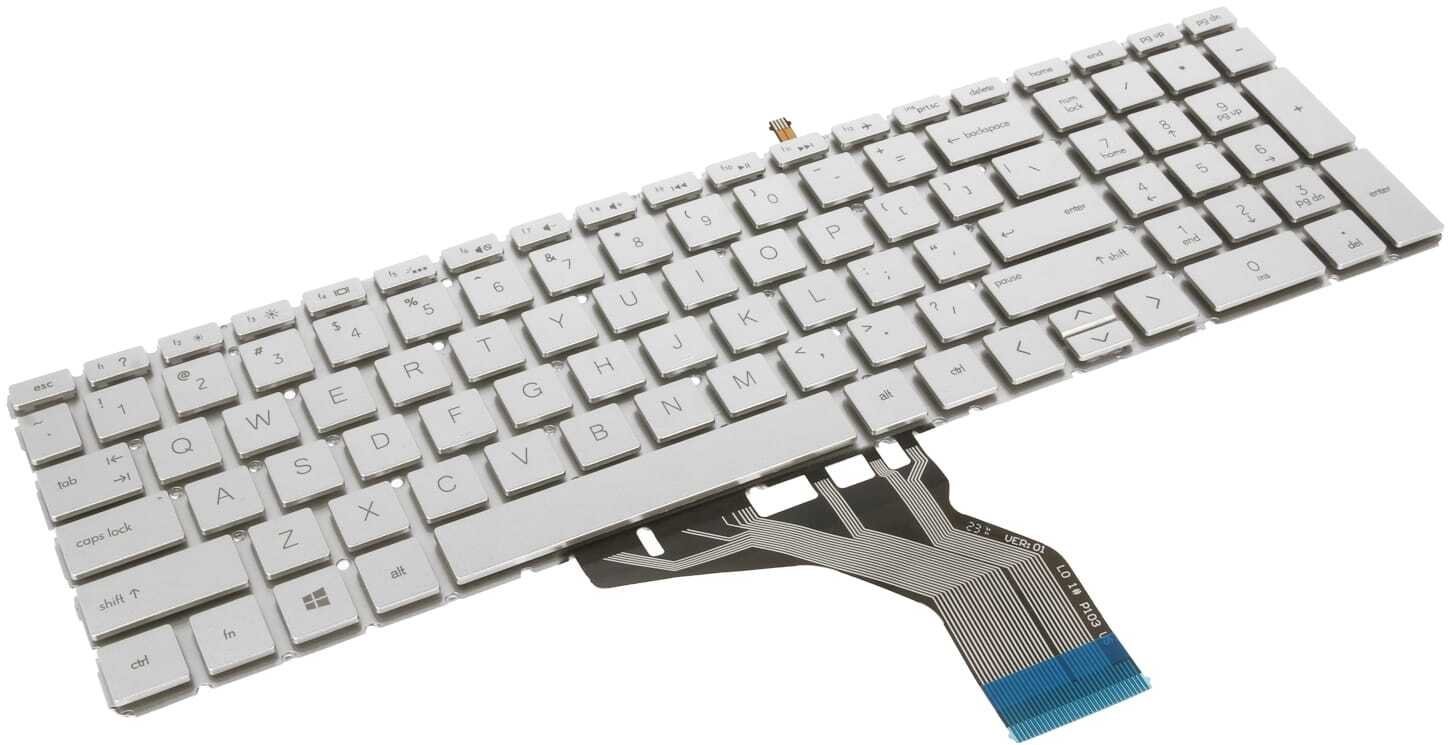 Klawiatura Movano Klawiatura laptopa do HP 250 G7, 255 G7, 15-DA, 15-DB - srebrna podświetlenie