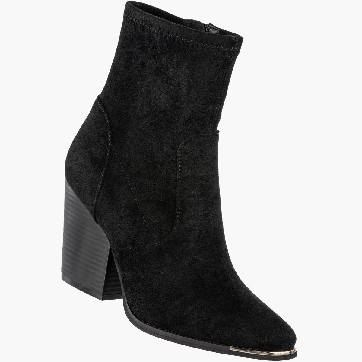 Botki Damskie Buty Na Obcasie Zimowe Ocieplane Eleganckie Stylowe Czarne Czarny 38