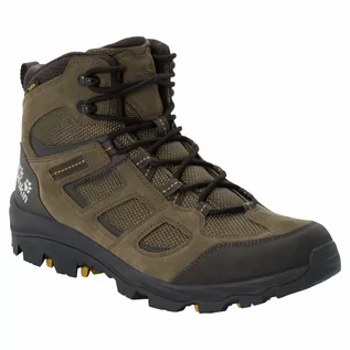 Buty trekkingowe męskie - Jack Wolfskin Buty turystyczne VOJO 3 TEXAPORE MID M khaki / phantom 4042461_4287 - grafika 1