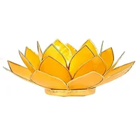 Świeczniki - Świecznik podgrzewacz tealight kwiat lotosu czakra słoneczna 13,5cm - miniaturka - grafika 1