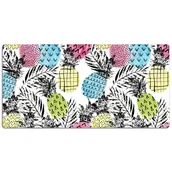 Podkładki na biurko - Mata ochronna na biurko Kolorowe ananasy 120x60 cm, Dywanomat - miniaturka - grafika 1