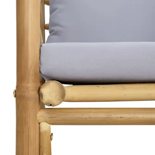Sofa ogrodowa z jasnoszarymi poduszkami, bambusowa Lumarko! - Sofy ogrodowe - miniaturka - grafika 7