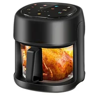 Frytkownice - Frytkownica na gorące powietrze, 4,5 l, Smart Airfryer z ekranem dotykowym i okienkiem, 8 programów, gotowanie i pieczenie bez tłuszczu, frytkownica frytkownica na gorące powietrze, łatwe czyszczenie, - miniaturka - grafika 1