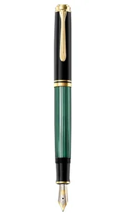 Pelikan Souverän 600 wieczne pióro Wbudowany system napełniania Czarny, Złoto, Zielony 1 szt. - Pióra wieczne - miniaturka - grafika 1