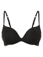 Biustonosze - GUESS Damski biustonosz push-up Kobiety czarny jednolity, 32B - miniaturka - grafika 1