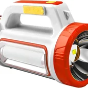 Latarki - Mocna, przenośna latarka zewnętrzna z czerwoną diodą LED, 11*17,8 cm, ładowalna, zasilana energią słoneczną. - miniaturka - grafika 1