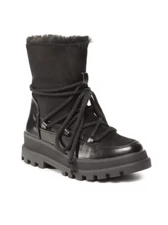 Buty dla dziewczynek - DeeZee Śniegowce CS5591-03 Czarny - grafika 1
