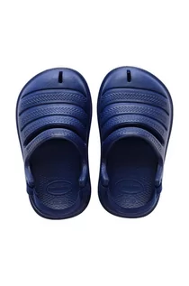 Buty dla dziewczynek - Havaianas klapki dziecięce BABY CLOGE kolor granatowy - grafika 1