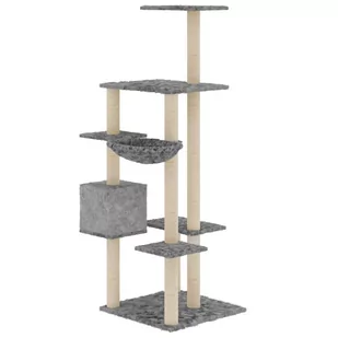 Lumarko Drapak dla kota z sizalowymi słupkami, jasnoszary, 142 cm! - Drapaki dla kotów - miniaturka - grafika 6