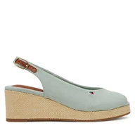Espadryle damskie - Espadryle Tommy Hilfiger Flag Mid Wedge Espad Slingback FW0FW08595 Błękitny - miniaturka - grafika 1