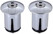 Hamulce rowerowe - BBB kierownica pasek czapki z daszkiem screwon BHT-96, chrom, 2 sztuki, 2.929.779.609 F-BHT-96-SV (BBB-F-BHT-96-SV) - miniaturka - grafika 1