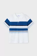 Koszulki dla chłopców - Mayoral polo bawełniane dziecięce kolor niebieski wzorzysty - miniaturka - grafika 1