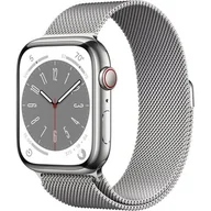 Smartwatch - Apple Watch 8 GPS + Cellular 45mm Stalowy Srebrny - miniaturka - grafika 1