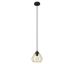 Żyrandol na lince AGAT 1xE27/60W/230V złoty/czarny - Lampy sufitowe - miniaturka - grafika 1