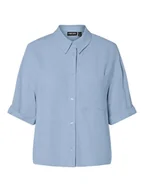 Bluzki damskie - Pieces Bluzka "Vinsty" w kolorze błękitnym - miniaturka - grafika 1