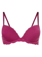 Biustonosze - Calvin Klein Damski biustonosz Kobiety Sztuczne włókno lila|wyrazisty róż jednolity, 70B - miniaturka - grafika 1