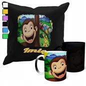 Gadżety dla niej i dla niego - ZESTAW KUBEK MAGICZNY ZMIENIAJĄCY KOLOR + POSZEWKA CIEKAWSKI GEORGE + IMIĘ - miniaturka - grafika 1