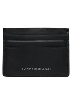 Tommy Hilfiger Etui na karty kredytowe Th Spw Leather Cc Holder AM0AM11845 Czarny - Etui na dokumenty i karty - miniaturka - grafika 1