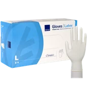 Rękawiczki jednorazowe - Abena, rękawice lateksowe, niejałowe, bezpudrowe, rozmiar L, 100 sztuk - miniaturka - grafika 1