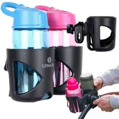 Akcesoria do wózków - Podwójny uchwyt na kubek do wózka dziecięcego LittleLife wytrzymały ABS - miniaturka - grafika 1