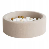 Suche baseny - Suchy basen z kulkami 30x90 Boucle beż + 200 piłek- DOWOLNY MIX - miniaturka - grafika 1