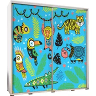 Szafy - Szafa 205 z Grafiką Tropical Animals Penelopa Maridex Biały Mat - miniaturka - grafika 1
