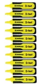 Zakreślacze - Donau Zakreślacz D-Text Żółty 10 sztuk - miniaturka - grafika 1