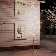 Choinki - vidaXL Brzoza z oświetleniem, 672 ciepłe białe LED, 400 cm - miniaturka - grafika 1