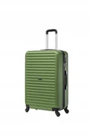 Walizki - Średnia walizka podróżna VIP ABS 24" zielona ATENY 3,8kg 66L odpinane kółka - miniaturka - grafika 1