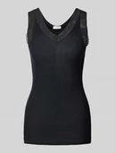 Bielizna nocna - Top z obszyciem z koronki - miniaturka - grafika 1