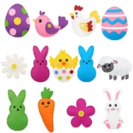 Dekoratorstwo - Wielkanoc - filcowy zestaw do szycia DIY - 13 elementów - miniaturka - grafika 1