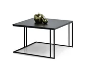 Ławy i stoliki kawowe - CZARNY STOLIK KAWOWY DARK S Z METALOWĄ PODSTAWĄ - miniaturka - grafika 1