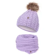 Czapki damskie - Damski zestaw zimowy czapka szal H23504+H23503 HEYO - miniaturka - grafika 1