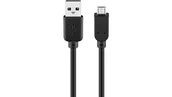 Kable USB - Kabel USB Goobay USB-A - microUSB 0.3 m Czarny (JAB-1355507) - miniaturka - grafika 1