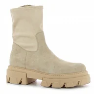 Botki damskie - Beżowe botki damskie CARINII - Carinii - miniaturka - grafika 1