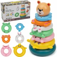 Zabawki interaktywne dla dzieci - Zabawka Piramidka Miś 662 - miniaturka - grafika 1