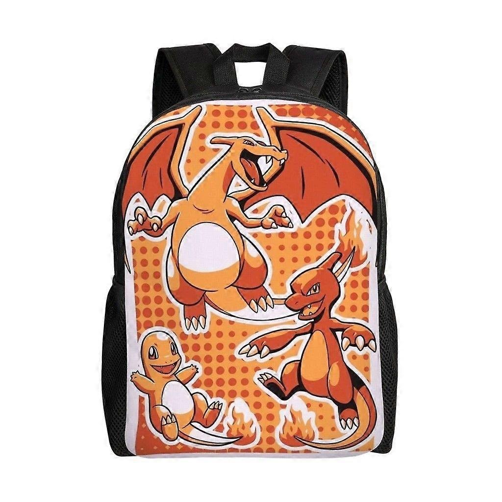 Charmander Wszechstronny plecak Zmywalny plecak szkolny w stylu casual Modna torba na komputer z tkaniny Oxford Unisex-hjka4018