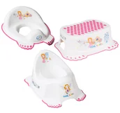 Nocniki - Zestaw NOCNIK grający PODNÓŻEK nakładka na sedes KSIĘŻNICZKA BIAŁY - miniaturka - grafika 1