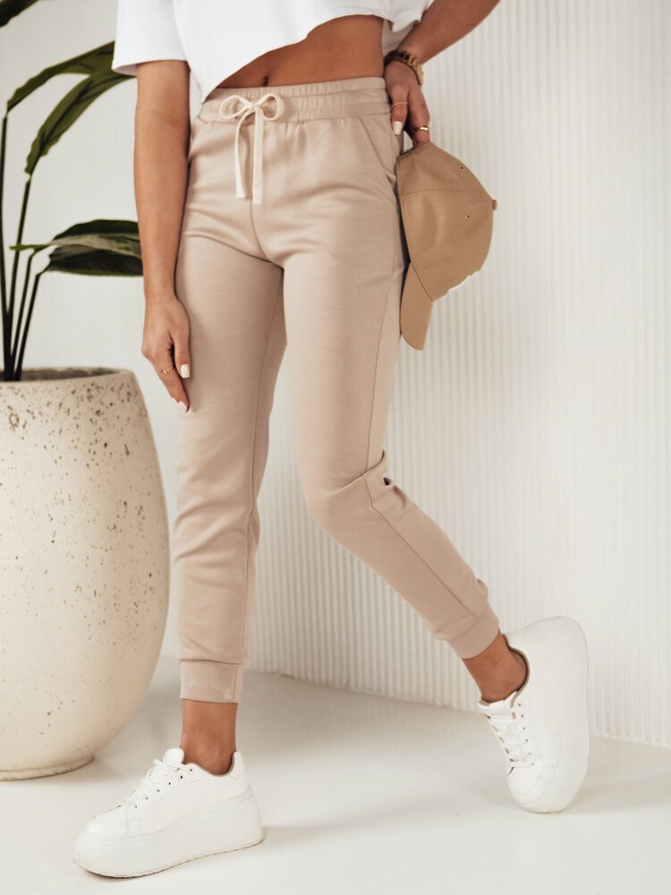 Spodnie damskie dresowe MILA beżowe Dstreet UY1824-L/XL