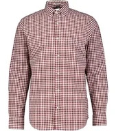 Koszule męskie - GANT Klasyczna koszula męska Reg Poplin Gingham, Plumped Red, M - miniaturka - grafika 1