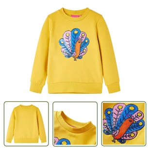 Bluza dziecięca - ciemna ochra - 116 - Bluza Dziecięca - Bluzy dla dziewczynek - miniaturka - grafika 1