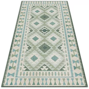 Wewnętrzny dywan winylowy Zielone romby 60x90 cm - Dywany - miniaturka - grafika 1