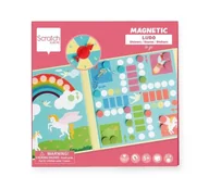 Gry planszowe - Gra magnetyczna Chińczyk ze spinnerem Jednorożce Scratch - gra - miniaturka - grafika 1