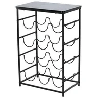 Stojaki na wino - Stojak na wino z czarnym blatem 40x26xh60 cm - miniaturka - grafika 1
