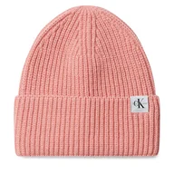 Czapki dla dzieci - Czapka Calvin Klein Jeans Monogram Rib Beanie IU0IU00440 Różowy - miniaturka - grafika 1
