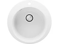 Zlewozmywaki - Zlewozmywak okrągły kuchenny granitowy jednokomorowy bez ociekacza Piza 45 - miniaturka - grafika 1