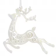 Bombki - Zawieszka choinkowa kremowa ozdoba renifer na choinkę 13,5 cm - miniaturka - grafika 1